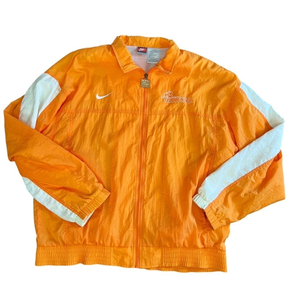 Vintage Nike Tennessee Volunteers Orange and White  Windbreaker Jacket